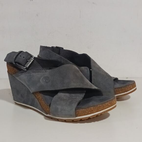 Timberland Capri Sunset sandals blue gray nubuck sz 7 - Picture 1 of 10
